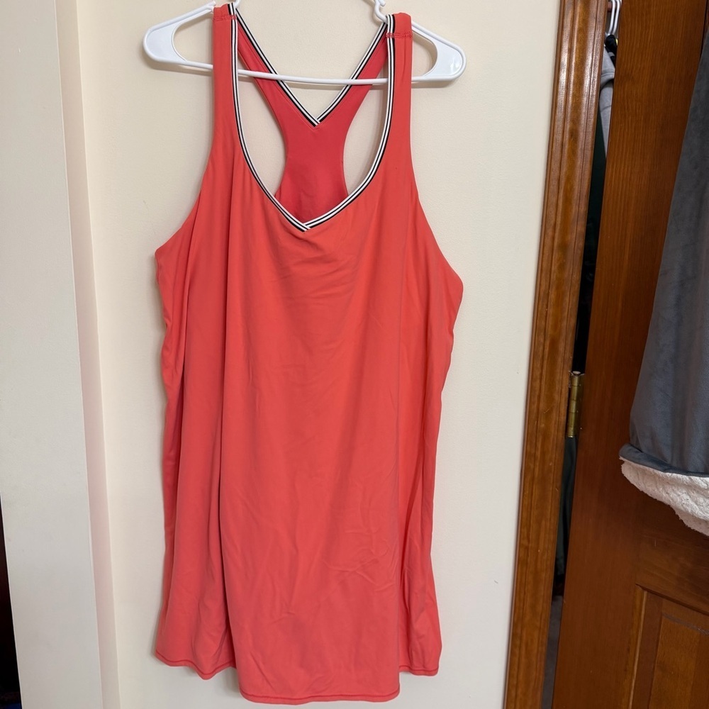 All in Motion Coral Midi Dress
